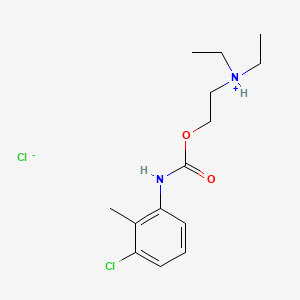 2-[(3-chloro-2-methylphenyl)carbamoyloxy]ethyl-diethylazanium;chloride