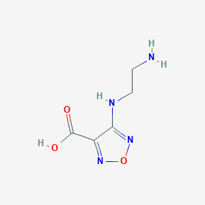 molecular formula C5H8N4O3 B137434 4-((2-Aminoethyl)amino)-1,2,5-oxadiazole-3-carboxylic acid CAS No. 153596-02-2