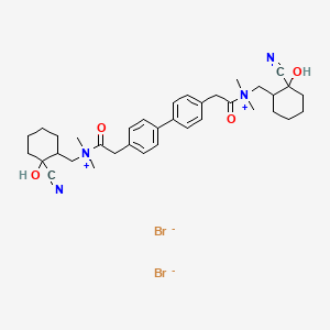 Ammonium, (4,4'-biphenylylenebis(2-oxoethylene))bis(((2-cyano-2-hydroxycyclohexyl)methyl)dimethyl-, dibromide