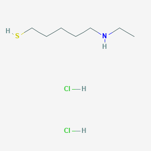 molecular formula C7H19Cl2NS B13743467 2-((3-Ethylaminopropyl)amino)ethanethiol dihydrochloride CAS No. 23563-73-7