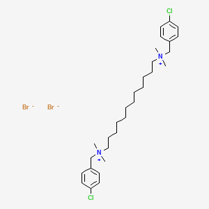 1,12-Dodecanediaminium, N,N'-bis((4-chlorophenyl)methyl)-N,N,N',N'-tetramethyl-, dibromide