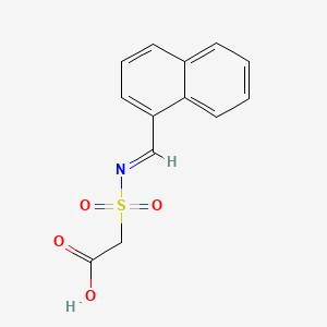 molecular formula C13H11NO4S B13743506 (((Naphthylmethylene)amino)sulphonyl)acetic acid CAS No. 28965-79-9