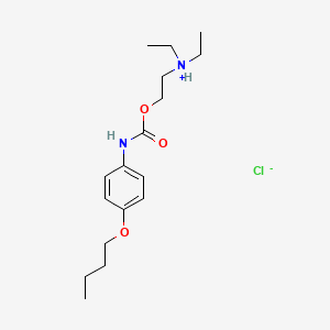 molecular formula C17H29ClN2O3 B13743512 2-(Diethylamino)ethyl p-butoxycarbanilate hydrochloride CAS No. 32223-76-0