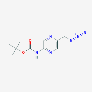 molecular formula C10H14N6O2 B13743527 tert-butyl N-[5-(azidomethyl)pyrazin-2-yl]carbamate 