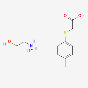 2-hydroxyethylazanium;2-(4-methylphenyl)sulfanylacetate