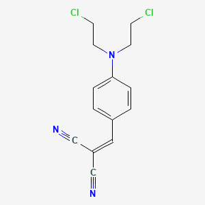 molecular formula C14H13Cl2N3 B13743536 Malononitrile mustard CAS No. 4213-30-3