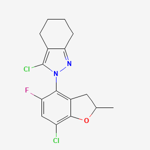 3-Chloro-2-(7-chloro-5-fluoro-2,3-dihydro-2-methyl-4-benzofuranyl)-4,5,6,7-tetrahydro-2H-indazole