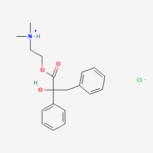 molecular formula C19H24ClNO3 B13743553 2-(Dimethylamino)ethyl benzylphenylglycolate hydrochloride CAS No. 101756-44-9