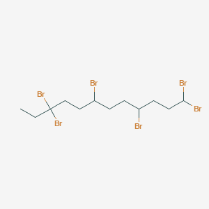 molecular formula C12H20Br6 B13743577 1,1,4,7,10,10-Hexabromododecane CAS No. 26447-49-4