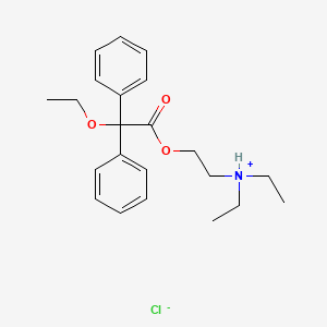 Diethylaminoethyl diphenyl-alpha-ethyloxyacetate hydrochloride