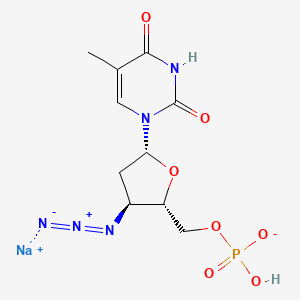 molecular formula C10H13N5NaO7P B13743584 5'-Thymidylic acid,3'-azido-3'-deoxy- 