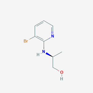 molecular formula C8H11BrN2O B13743592 (S)-2-(3-Bromopyridin-2-ylamino)propan-1-ol 