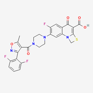 1H,4H-[1,3]Thiazeto[3,2-a]quinoline-3-carboxylic acid, 7-[4-[[3-(2,6-difluorophenyl)-5-methyl-4-isoxazolyl]carbonyl]-1-piperazinyl]-6-fluoro-4-oxo-