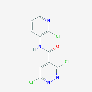 molecular formula C10H5Cl3N4O B13743623 3,6-Dichloro-N-(2-chloro-3-pyridinyl)pyridazine-4-carboxamide 