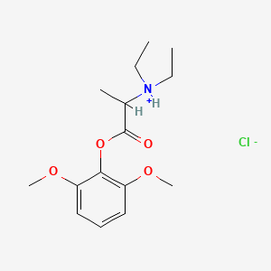 molecular formula C15H24ClNO4 B13743628 L-N,N-Diethylalanine 2,6-dimethoxyphenyl ester hydrochloride CAS No. 2409-35-0