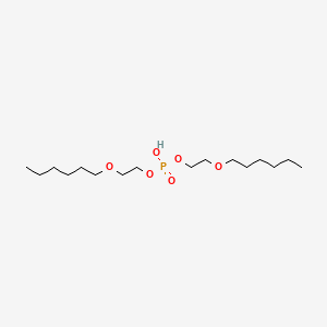 molecular formula C16H35O6P B13743653 Ethanol, 2-(hexyloxy)-, hydrogen phosphate CAS No. 3538-36-1