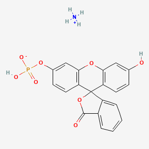 molecular formula C20H16NO8P B13743655 Fluorescein-diphosphat monoammonium salt 