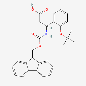 molecular formula C28H29NO5 B13743661 3-N-Fmoc-amino-3-(2-T-butoxyphenyl)propionic acid 