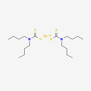 molecular formula C18H36FeN2S4 B13743668 Iron(2+) bis(dibutylcarbamodithioate) CAS No. 23408-95-9