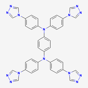 molecular formula C38H28N14 B13743690 N1,N1,N4,N4-Tetrakis(4-(4H-1,2,4-triazol-4-yl)phenyl)benzene-1,4-diamine 