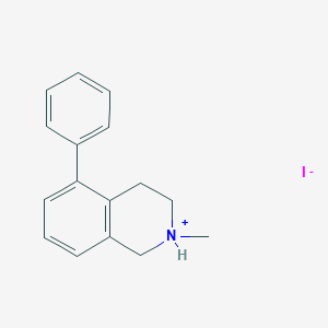 molecular formula C16H18IN B13743694 2-Methyl-5-phenyl-1,2,3,4-tetrahydroisoquinoline hydriodide CAS No. 24464-18-4