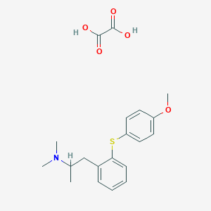 molecular formula C20H25NO5S B137437 N,N-Dimethyl-1-(2-(4-methoxyphenylthio)phenyl)-2-propylamine oxalate CAS No. 128959-29-5