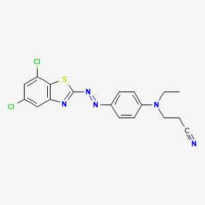 3-((4-((6,7-Dichlorobenzothiazol-2-yl)azo)phenyl)ethylamino)propiononitrile