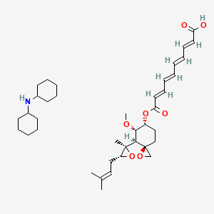 molecular formula C38H57NO7 B13743727 Bicyclohexylammonium fumagillin CAS No. 41567-78-6