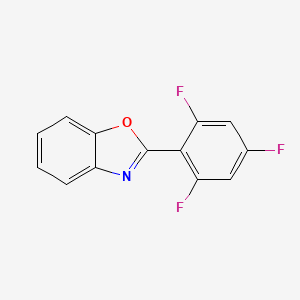 molecular formula C13H6F3NO B13743778 2-(2,4,6-Trifluorophenyl)benzo[d]oxazole 