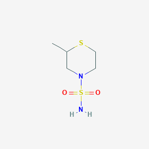 molecular formula C5H12N2O2S2 B13743785 4-Thiomorpholinesulfonamide,2-methyl-(7CI,8CI) 