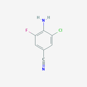 molecular formula C7H4ClFN2 B1374379 4-氨基-3-氯-5-氟苯甲腈 CAS No. 1147558-43-7