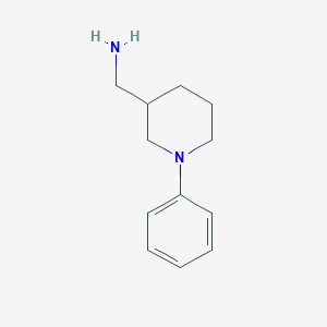 molecular formula C12H18N2 B1374380 (1-Phenylpiperidin-3-yl)methanamine CAS No. 1232059-87-8