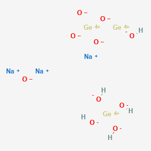 molecular formula Ge3H5Na3O10 B13743835 Germanium sodium hydroxide oxide (Ge7Na3(OH)O15) CAS No. 12195-31-2