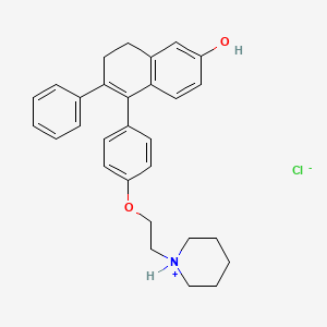 2-Naphthol, 7,8-dihydro-6-phenyl-5-(p-(2-piperidinoethoxy)phenyl)-, hydrochloride