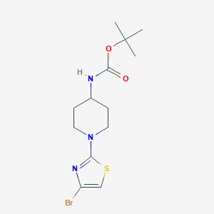 molecular formula C13H20BrN3O2S B1374385 叔丁基(1-(4-溴噻唑-2-基)哌啶-4-基)氨基甲酸酯 CAS No. 1289050-83-4