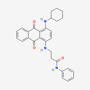 3-((4-(Cyclohexylamino)-9,10-dihydro-9,10-dioxoanthryl)amino)-N-phenylpropionamide