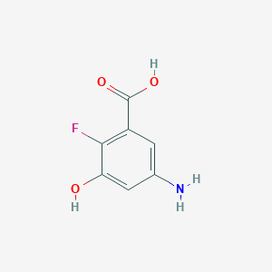 molecular formula C7H6FNO3 B1374388 5-氨基-2-氟-3-羟基苯甲酸 CAS No. 1025127-32-5