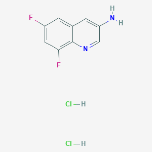 molecular formula C9H8Cl2F2N2 B13743887 6,8-Difluoroquinolin-3-amine;dihydrochloride 