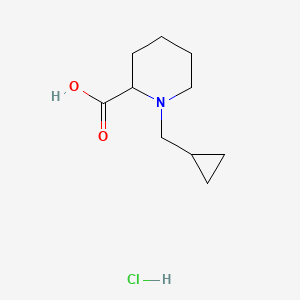 molecular formula C10H18ClNO2 B13743893 1-Cyclopropylmethylpiperidine-2-carboxylic acid hydrochloride 