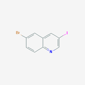 molecular formula C9H5BrIN B1374391 6-溴-3-碘喹啉 CAS No. 1416440-23-7