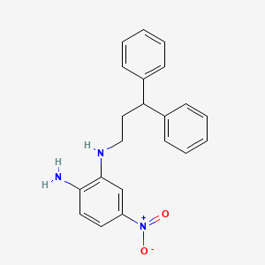 molecular formula C21H21N3O2 B13743911 2-N-(3,3-diphenylpropyl)-4-nitrobenzene-1,2-diamine 