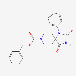 molecular formula C21H21N3O4 B1374393 Benzyl 2,4-dioxo-1-phenyl-1,3,8-triazaspiro[4.5]decane-8-carboxylate CAS No. 1219970-04-3