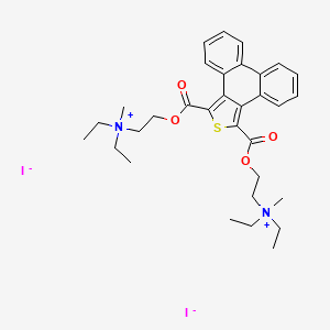 2-[3-[2-[diethyl(methyl)azaniumyl]ethoxycarbonyl]phenanthro[9,10-c]thiophene-1-carbonyl]oxyethyl-diethyl-methylazanium;diiodide