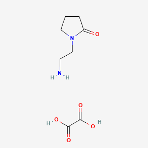 molecular formula C8H14N2O5 B1374395 1-(2-氨基乙基)吡咯烷-2-酮草酸 CAS No. 1392113-56-2