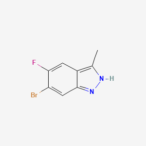 molecular formula C8H6BrFN2 B1374398 6-溴-5-氟-3-甲基-1H-吲唑 CAS No. 1394120-64-9