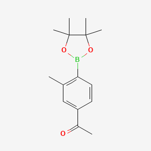 molecular formula C15H21BO3 B1374399 4-Acetyl-2-methylphenylboronic acid pinacol ester CAS No. 1321848-43-4