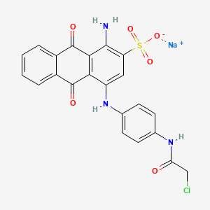 Sodium 1-amino-4-(4-(2-chloroacetamido)anilino)-9,10-dihydro-9,10-dioxoanthracene-2-sulphate