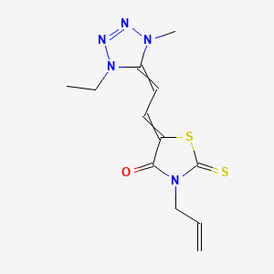 3-Allyl-5-((1-ethyl-1,4-dihydro-4-methyl-5H-tetrazol-5-ylidene)ethylidene)-2-thioxothiazolidin-4-one