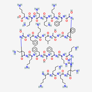 molecular formula C147H243N41O31 B13743997 H-Lys-lys-lys-lys-lys-arg-phe-ser-phe-lys-lys-ser-phe-lys-leu-ser-gly-phe-lys-lys-asn-lys-lys-OH 