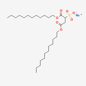 molecular formula C28H53NaO7S B13744001 Sodium 1,4-didodecyl sulphonatosuccinate CAS No. 4229-35-0